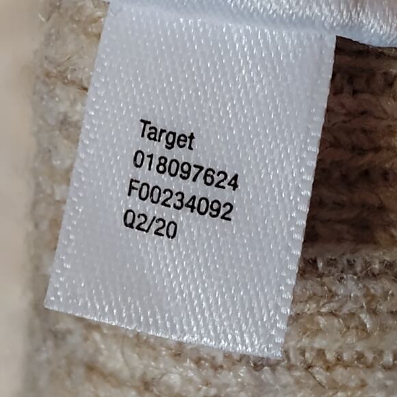 A New Day Fine Knit Sweater Dress Size XS Beige Puffy Long Sleeves Ribbed Cuffs - Picture 6 of 7